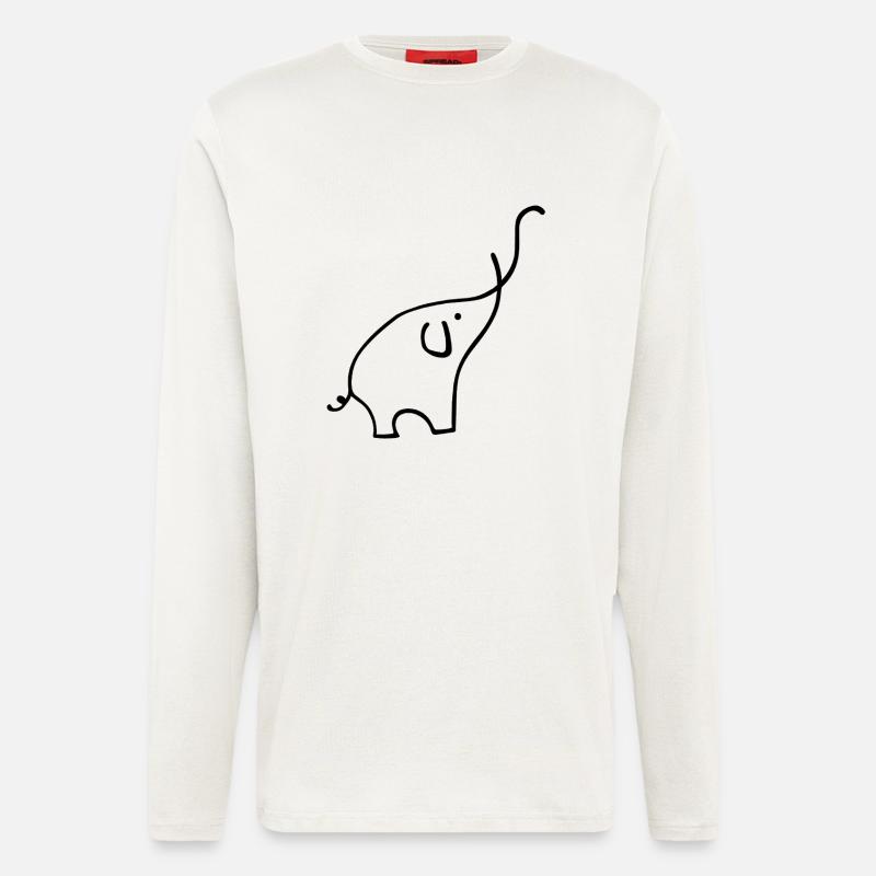 Elefant - Langarmshirt - made by SPREAD  - OFF WHITE