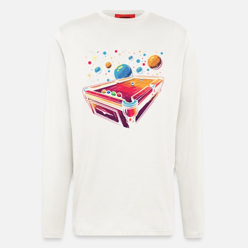 Billard Cartoon Stil - Langarmshirt - made by SPREAD  - OFF WHITE