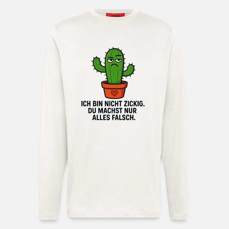 Kaktus Spruch - Langarmshirt - made by SPREAD  - OFF WHITE