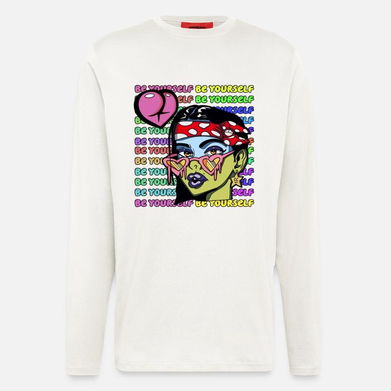 Seien Sie Sie selbst - Langarmshirt - made by SPREAD - OFF WHITE