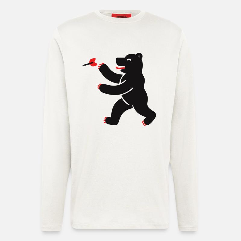 Bear at darts - Longsleeve - made by SPREAD  - OFF WHITE