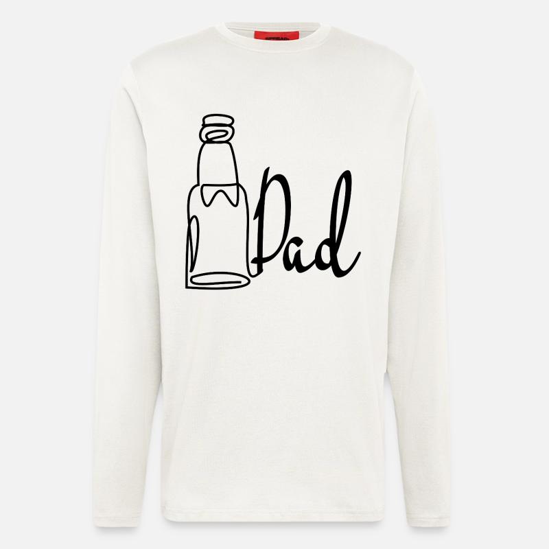 Line Art Dad Father's Day Beer - Longsleeve - made by SPREAD - OFF WHITE