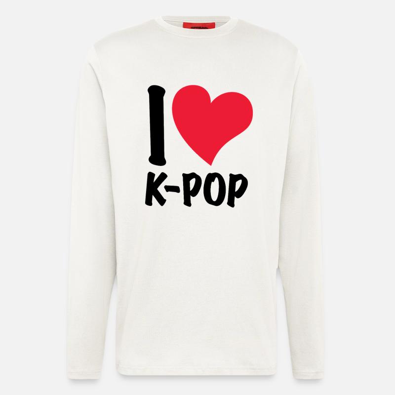Ich liebe K-Pop - Langarmshirt - made by SPREAD  - OFF WHITE