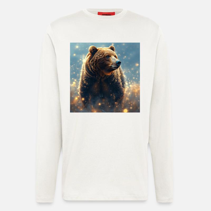 Krafttier Braunbär - Langarmshirt - made by SPREAD  - OFF WHITE