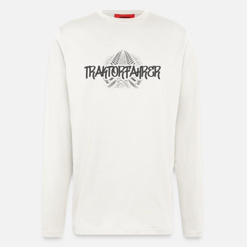 Traktorfahrer - Langarmshirt - made by SPREAD  - OFF WHITE