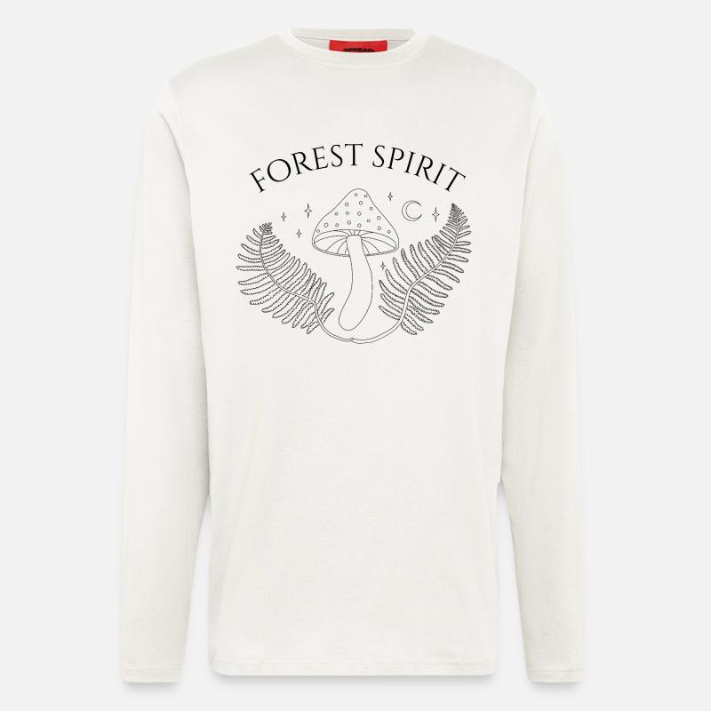 Waldgeist, Pilz und Farn - Langarmshirt - made by SPREAD  - OFF WHITE