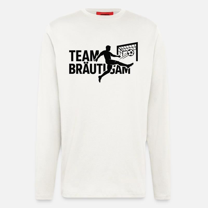 Team Bräutigam Torjubel - Langarmshirt - made by SPREAD  - OFF WHITE