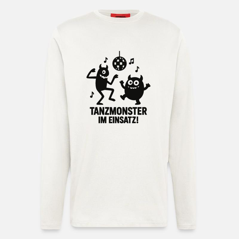 Tanzmonster Einsatz Disco - Langarmshirt - made by SPREAD  - OFF WHITE