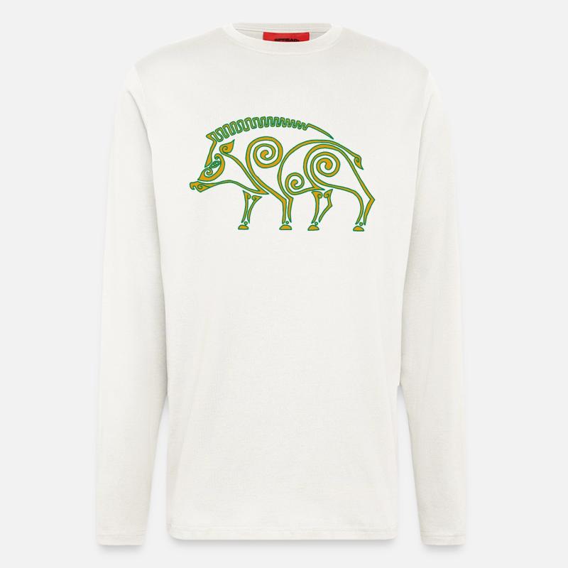 Celtic boar - Longsleeve - made by SPREAD  - OFF WHITE