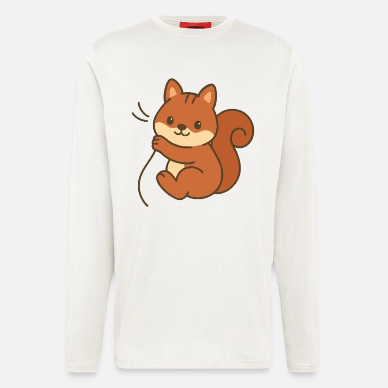 Cuddly squirrel - Longsleeve - made by SPREAD  - OFF WHITE