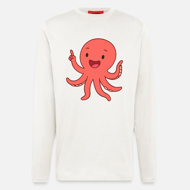 Happy Krakenkind - Langarmshirt - made by SPREAD  - OFF WHITE