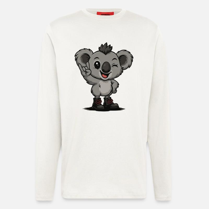 Koala Punk Hero - Langarmshirt - made by SPREAD  - OFF WHITE