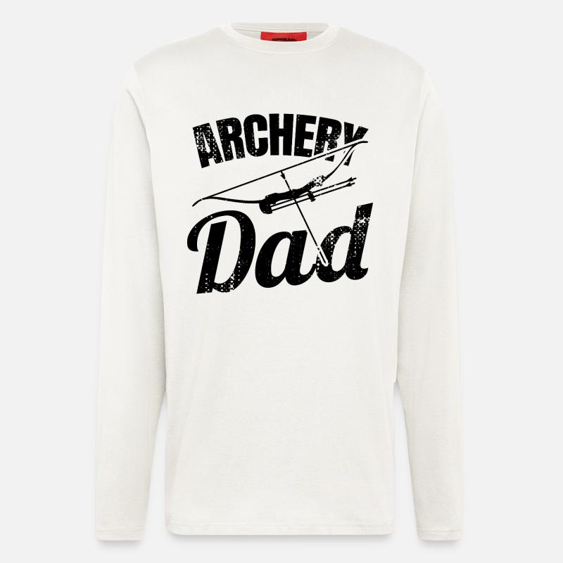 Bogenschießen Papa - Langarmshirt - made by SPREAD  - OFF WHITE