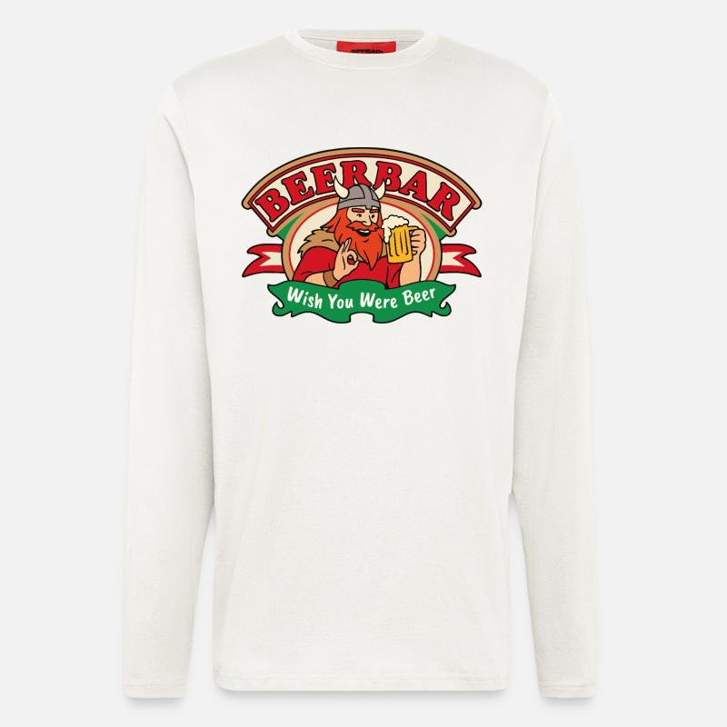 Beer Viking Vibes - Langarmshirt - made by SPREAD  - OFF WHITE