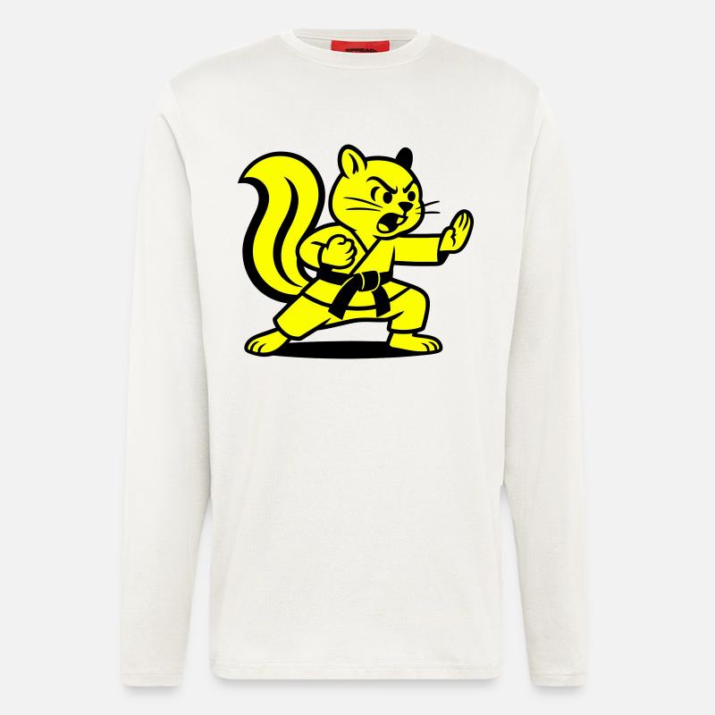 Karate Eichhörnchen! - Langarmshirt - made by SPREAD  - OFF WHITE