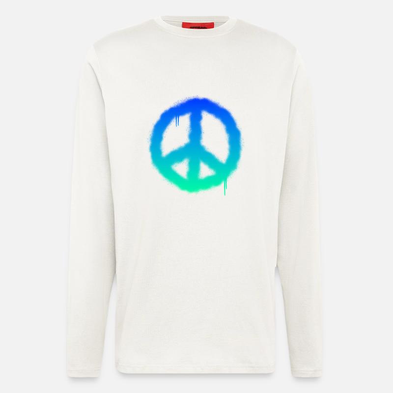 Das Graffiti Friedenszeichen - Langarmshirt - made by SPREAD - OFF WHITE