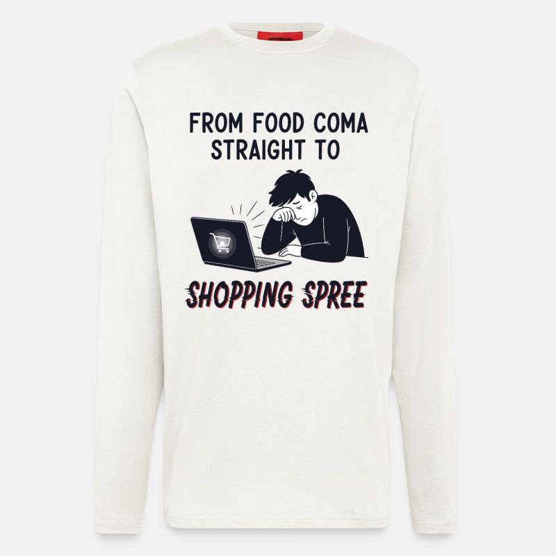 Black Friday Shopping Spree - Langarmshirt - made by SPREAD  - OFF WHITE