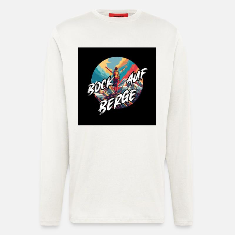 Bock auf Berge Kreisdesign - Langarmshirt - made by SPREAD  - OFF WHITE