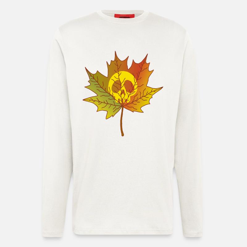 Skull and dead leaf - Longsleeve - made by SPREAD  - OFF WHITE