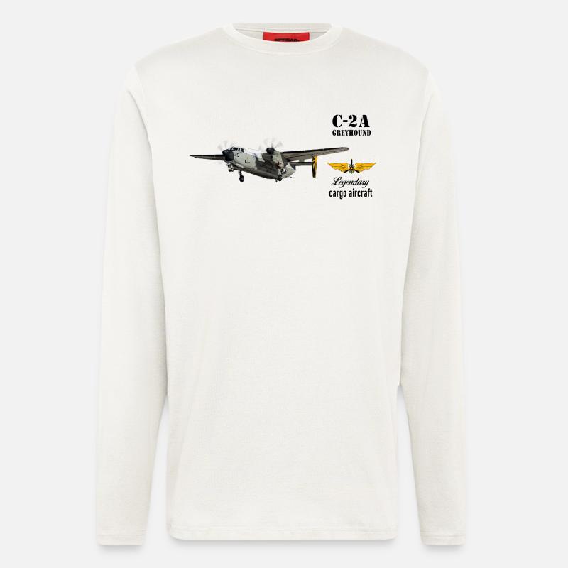 C-2A Greyhound - Langarmshirt - made by SPREAD  - OFF WHITE