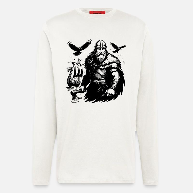North Wind & Raven Flight - Longsleeve - made by SPREAD  - OFF WHITE