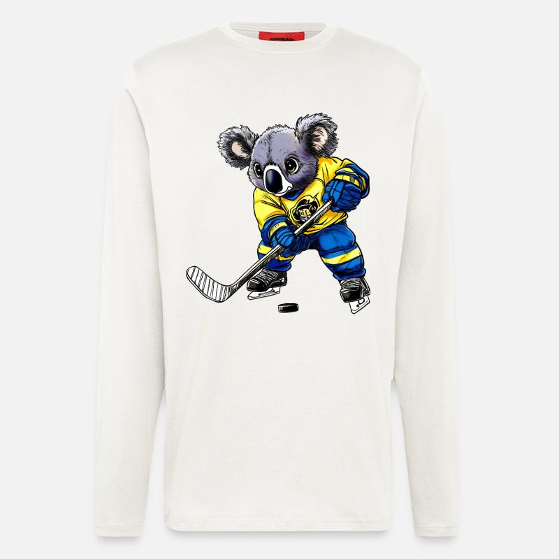 Koalas Eishockey - Langarmshirt - made by SPREAD  - OFF WHITE