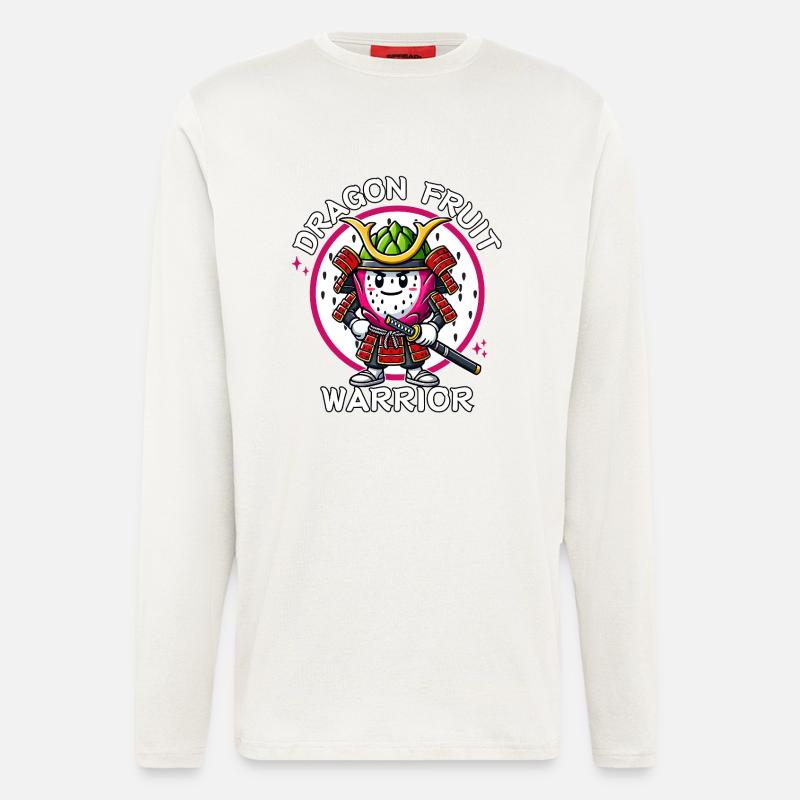 Must-have Dragon Fruit Warrior Samurai - Langarmshirt - made by SPREAD  - OFF WHITE