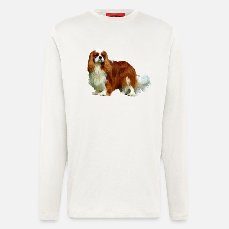 Cavalier King Charles Spaniel - Langarmshirt - made by SPREAD  - OFF WHITE