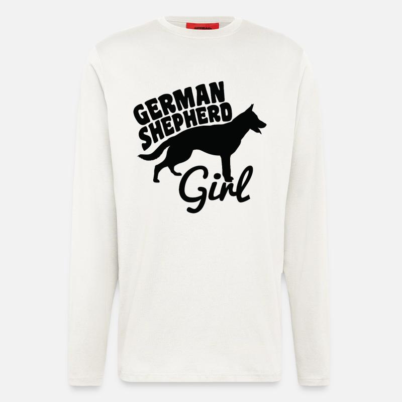 Deutscher Schäferhund Mädchen - Langarmshirt - made by SPREAD  - OFF WHITE