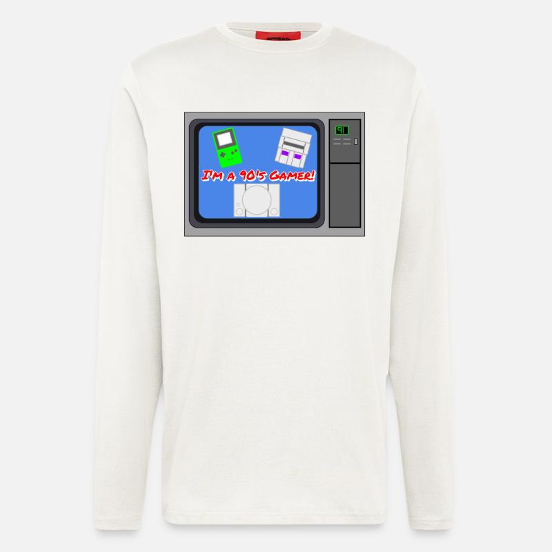 Ich bin ein 90er-Jahre-Gamer - Langarmshirt - made by SPREAD  - OFF WHITE