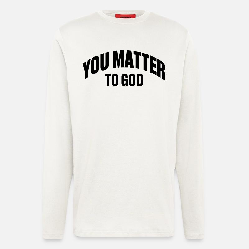 Du bist Gott wichtig - Langarmshirt - made by SPREAD  - OFF WHITE