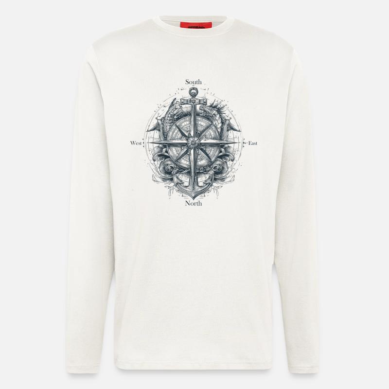 Compass - Longsleeve - made by SPREAD  - OFF WHITE