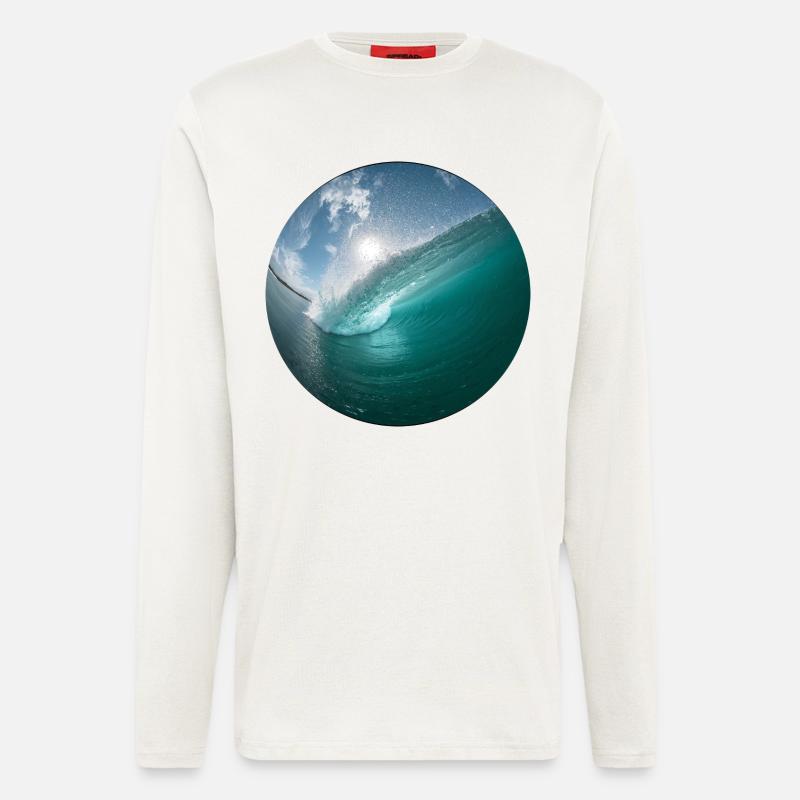Breakwater Beach Pattern - Longsleeve - made by SPREAD  - OFF WHITE