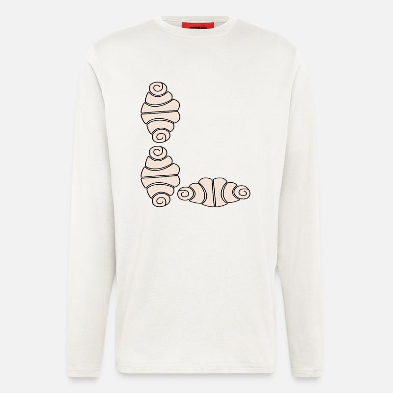 FRANZBRÖTCHEN ANFANGSBUCHSTABE L - NAME - Langarmshirt - made by SPREAD - OFF WHITE