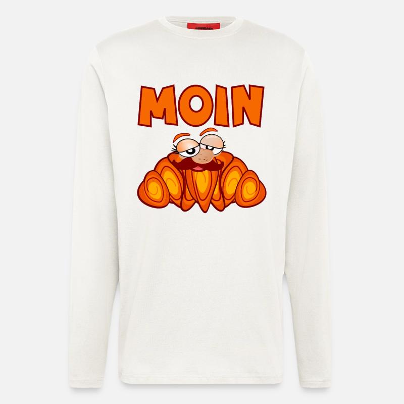 MOIN FRANZBRÖTCHEN SCHNURRBART MANN - Langarmshirt - made by SPREAD  - OFF WHITE