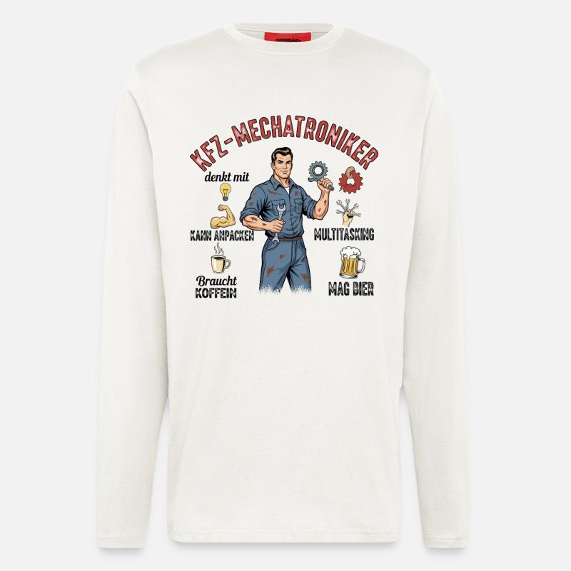 Der Kfz-Mechatroniker - Langarmshirt - made by SPREAD  - OFF WHITE