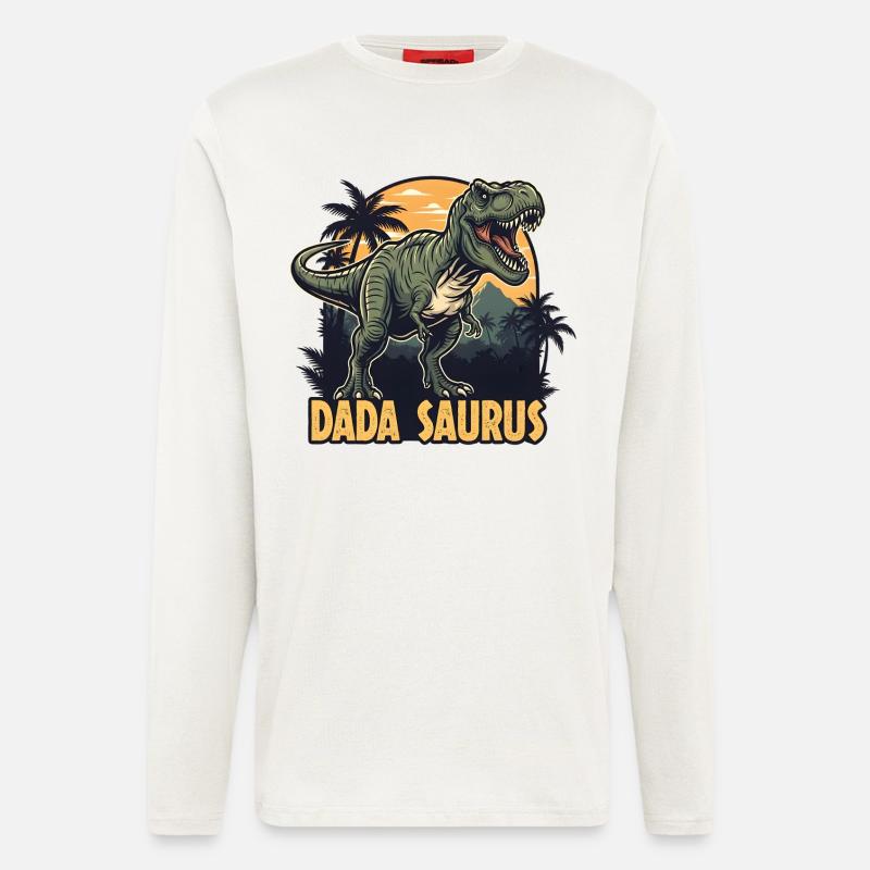 Dada Saurus T-Rex Illustration - Langarmshirt - made by SPREAD  - OFF WHITE