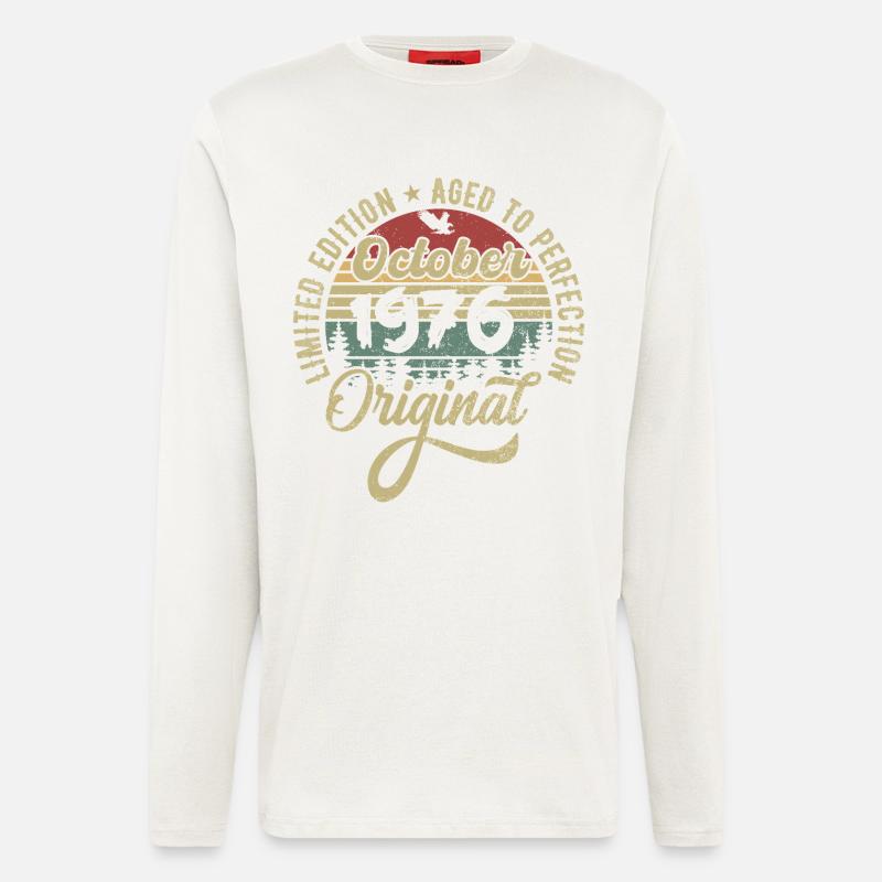 october 1976 anniversary october 1976 october - Longsleeve - made by SPREAD  - OFF WHITE