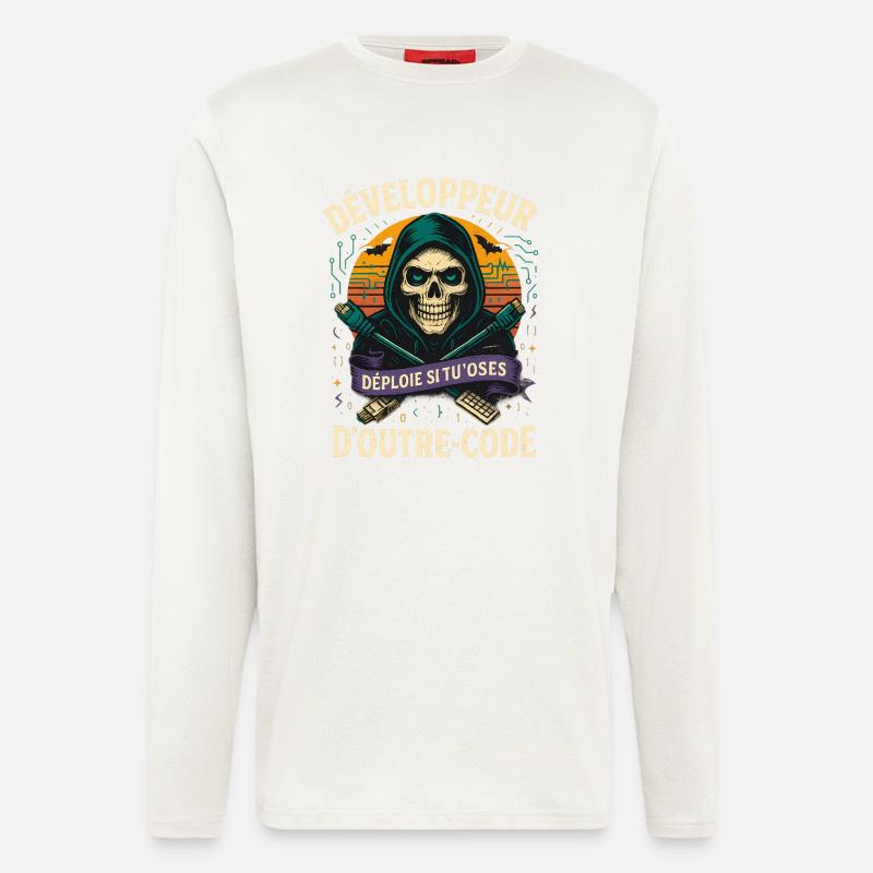 Web Developer - Halloween Skull - Longsleeve - made by SPREAD  - OFF WHITE