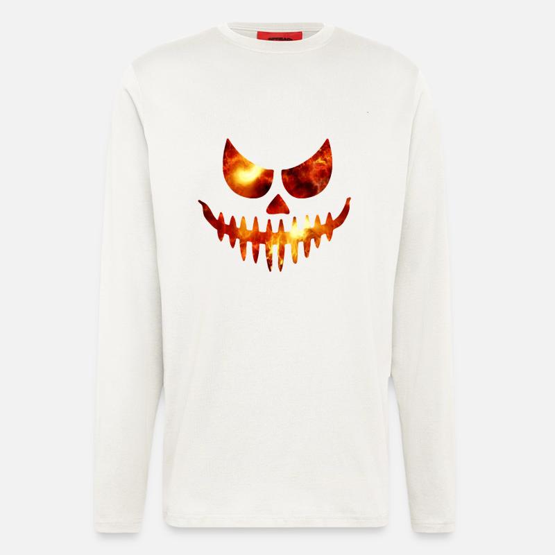 Flame Pumpkin – Brenne, wenn du kannst - Langarmshirt - made by SPREAD - OFF WHITE