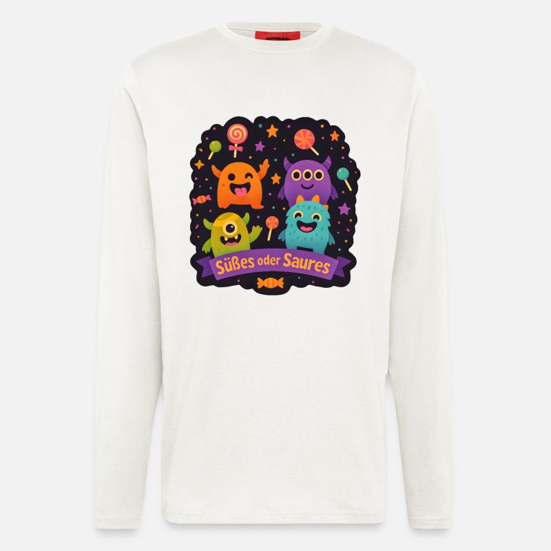 Süßes oder Saures - Monsterparty - Langarmshirt - made by SPREAD  - OFF WHITE