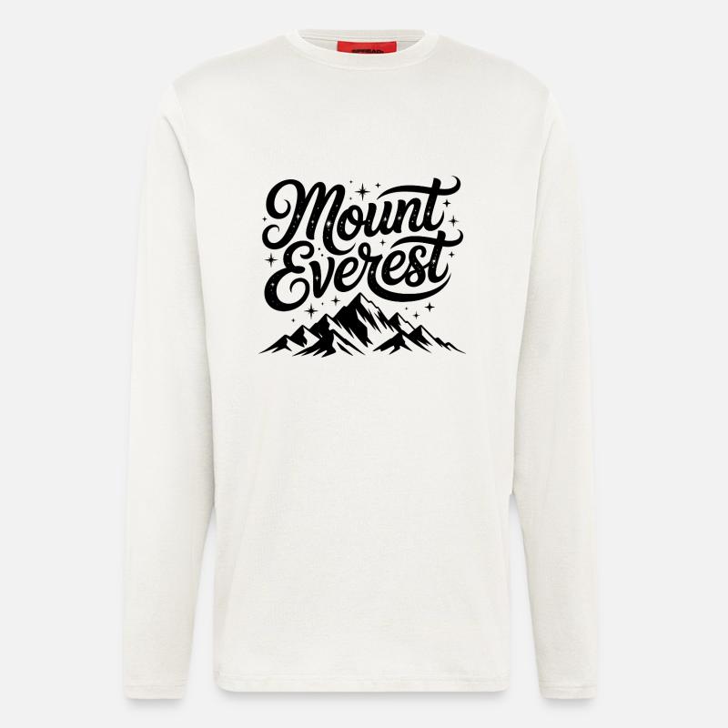 Mount Everest - Souvenir-Design - Langarmshirt - made by SPREAD  - OFF WHITE