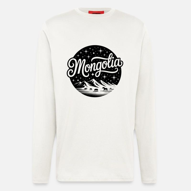 Mongolia - Souvenir Design - Longsleeve - made by SPREAD  - OFF WHITE