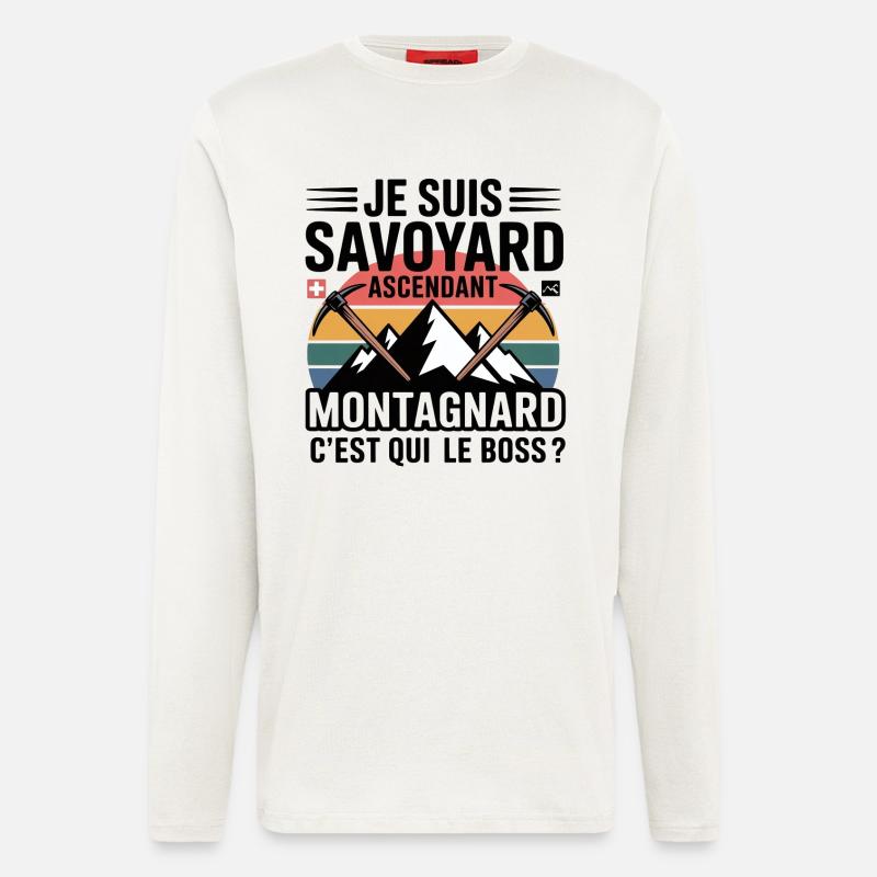 Berg und Zinnen, Spitzname der Himmelfahrt - Langarmshirt - made by SPREAD  - OFF WHITE