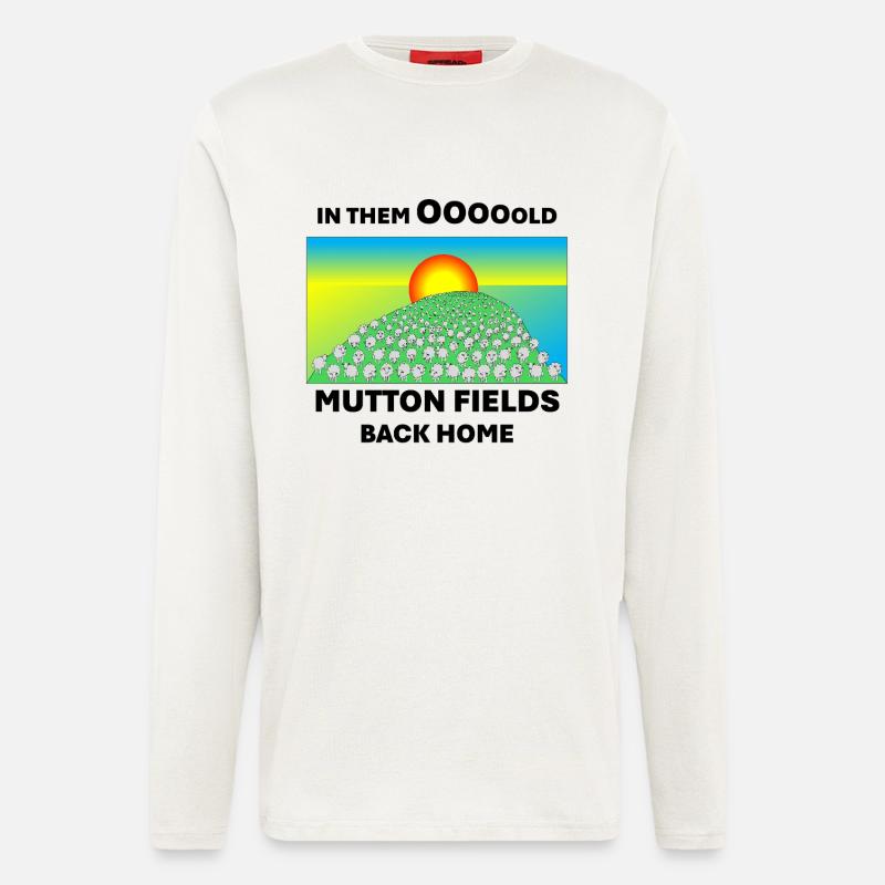 Mutton fields back home - Longsleeve - made by SPREAD  - OFF WHITE