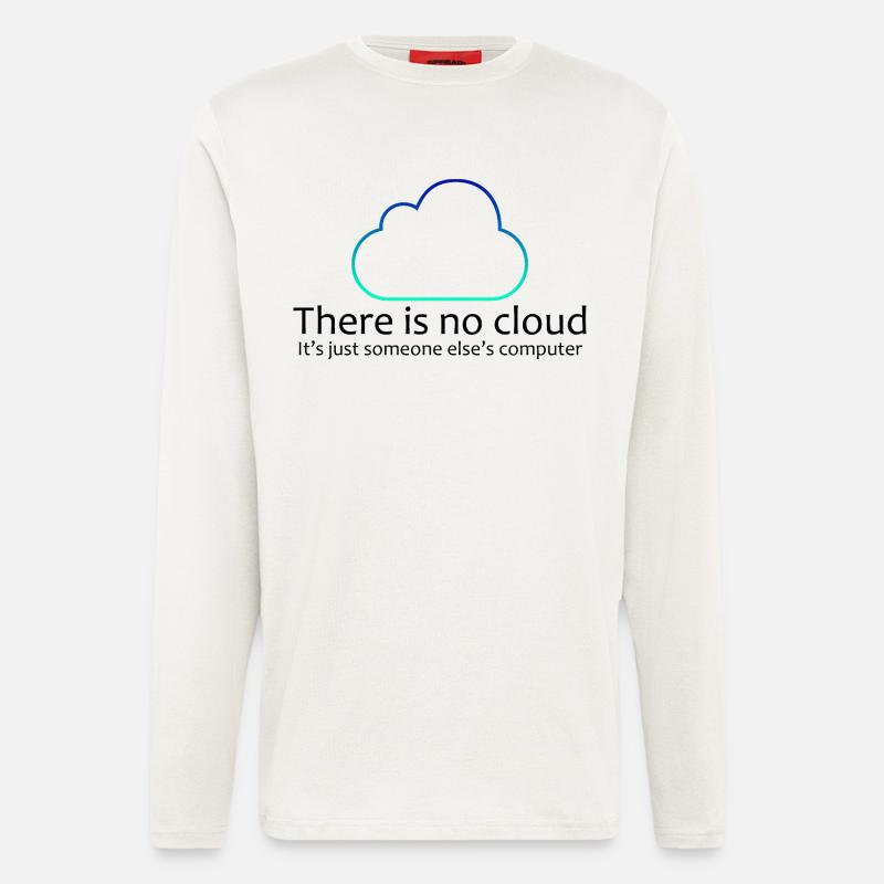 No Cloud Programming Funny Tee - Longsleeve - made by SPREAD  - OFF WHITE