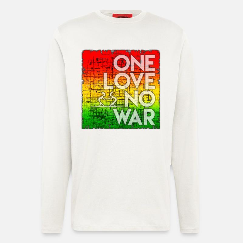 Peace statement in rainbow design - Longsleeve - made by SPREAD  - OFF WHITE