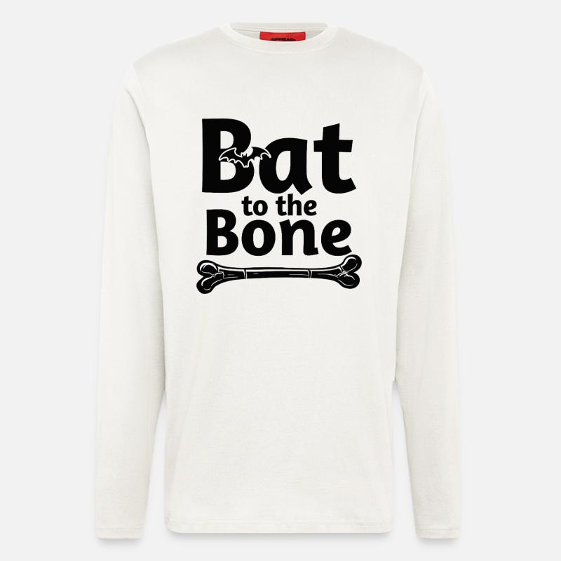 Bat to the Bone - Halloween Bat - Longsleeve - made by SPREAD  - OFF WHITE
