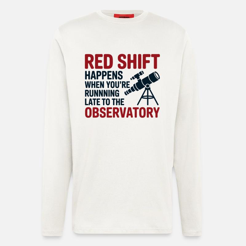 Red Shift Observatory Running Late  - Longsleeve - made by SPREAD  - OFF WHITE