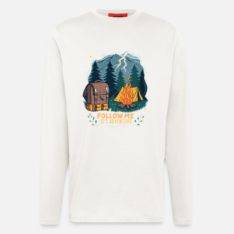 Lighted Nature Adventure with Campfire - Longsleeve - made by SPREAD  - OFF WHITE